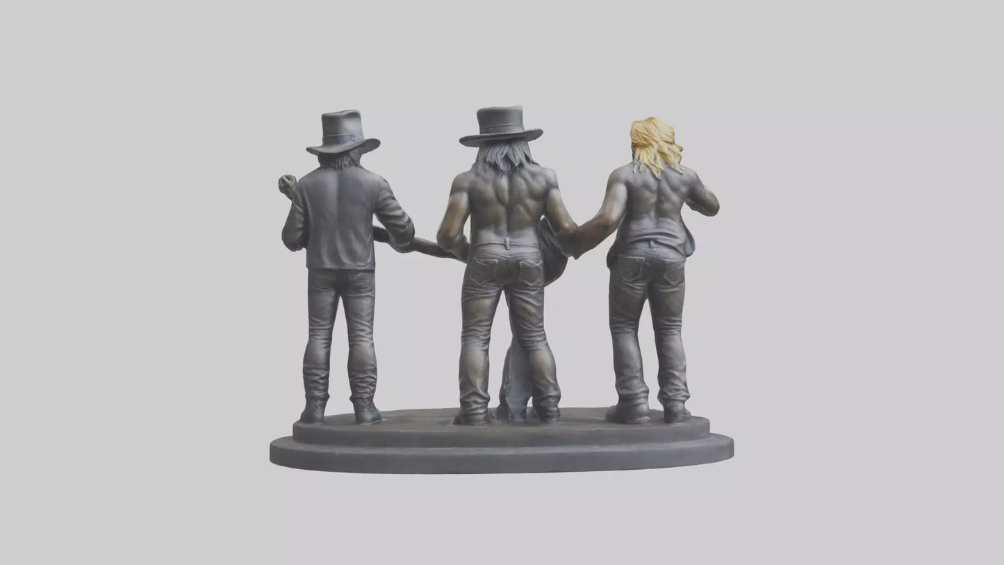 3D model Guns N Roses statue model VR / AR / low-poly