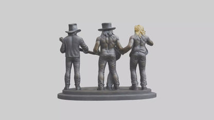 3D model Guns N Roses statue model VR / AR / low-poly