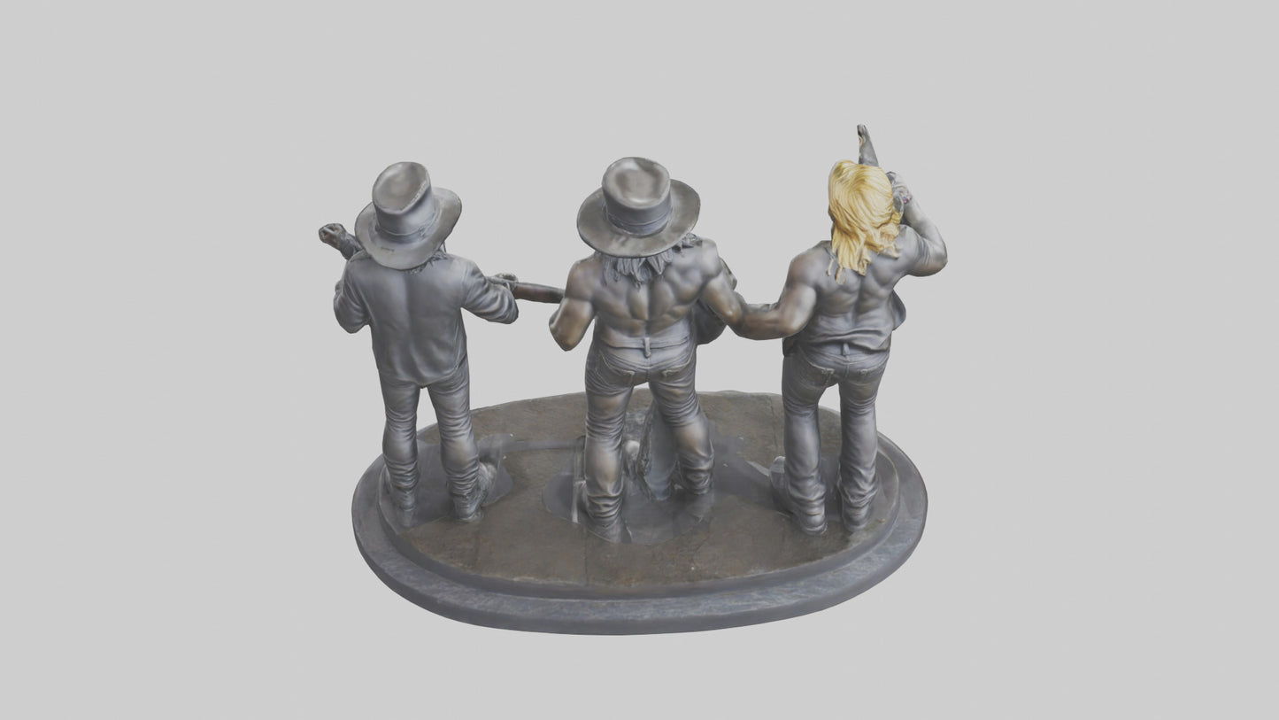 3D model Guns N Roses statue model VR / AR / low-poly