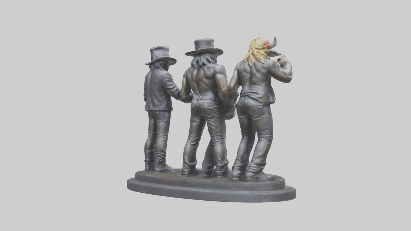 3D model Guns N Roses statue model VR / AR / low-poly