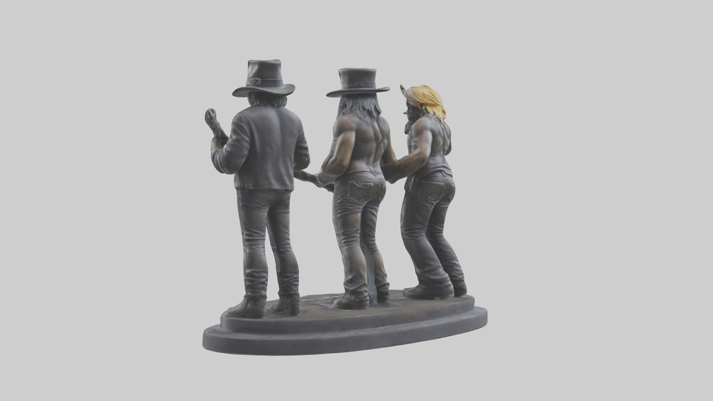 3D model Guns N Roses statue model VR / AR / low-poly