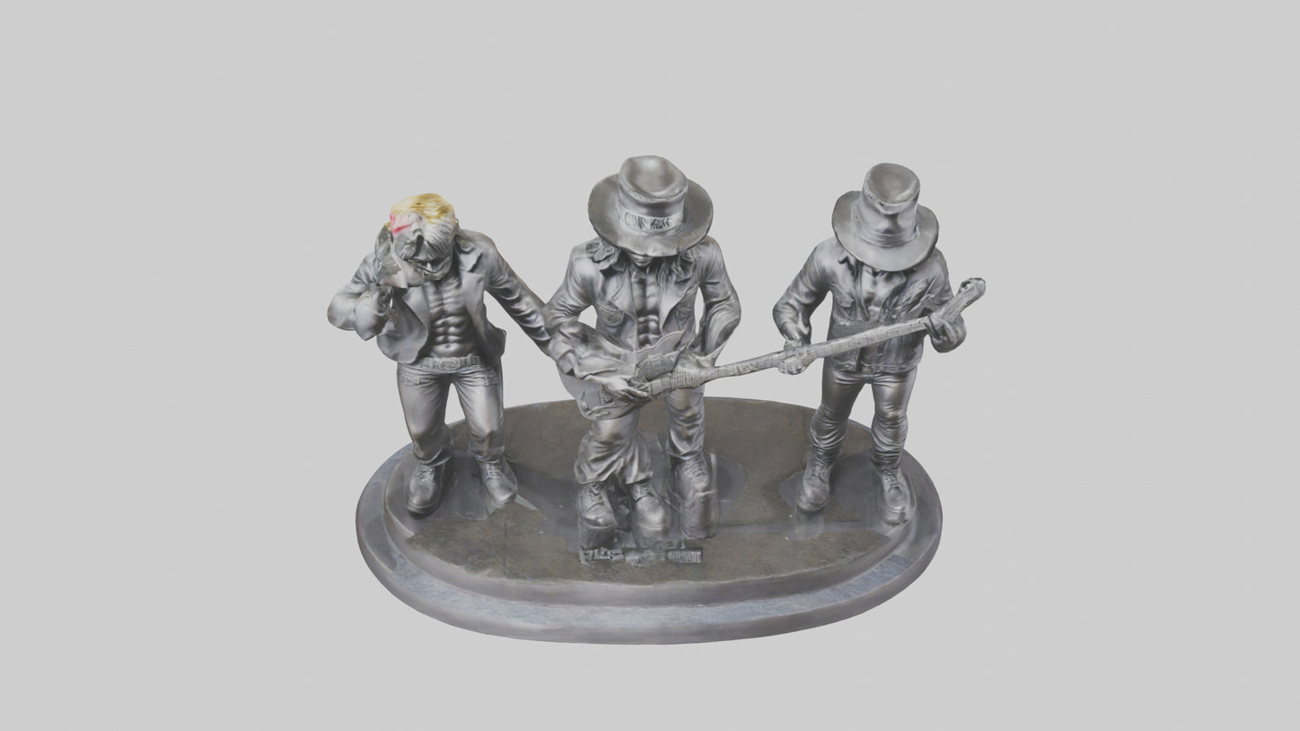 3D model Guns N Roses statue model VR / AR / low-poly