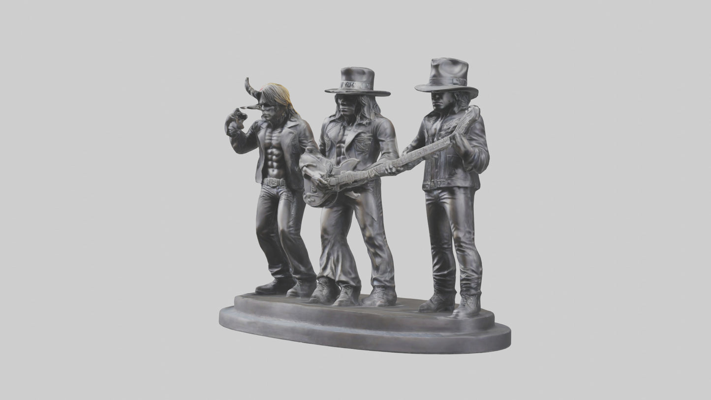 3D model Guns N Roses statue model VR / AR / low-poly
