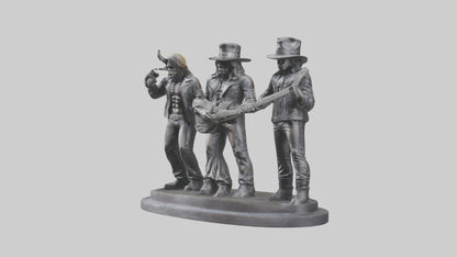 3D model Guns N Roses statue model VR / AR / low-poly