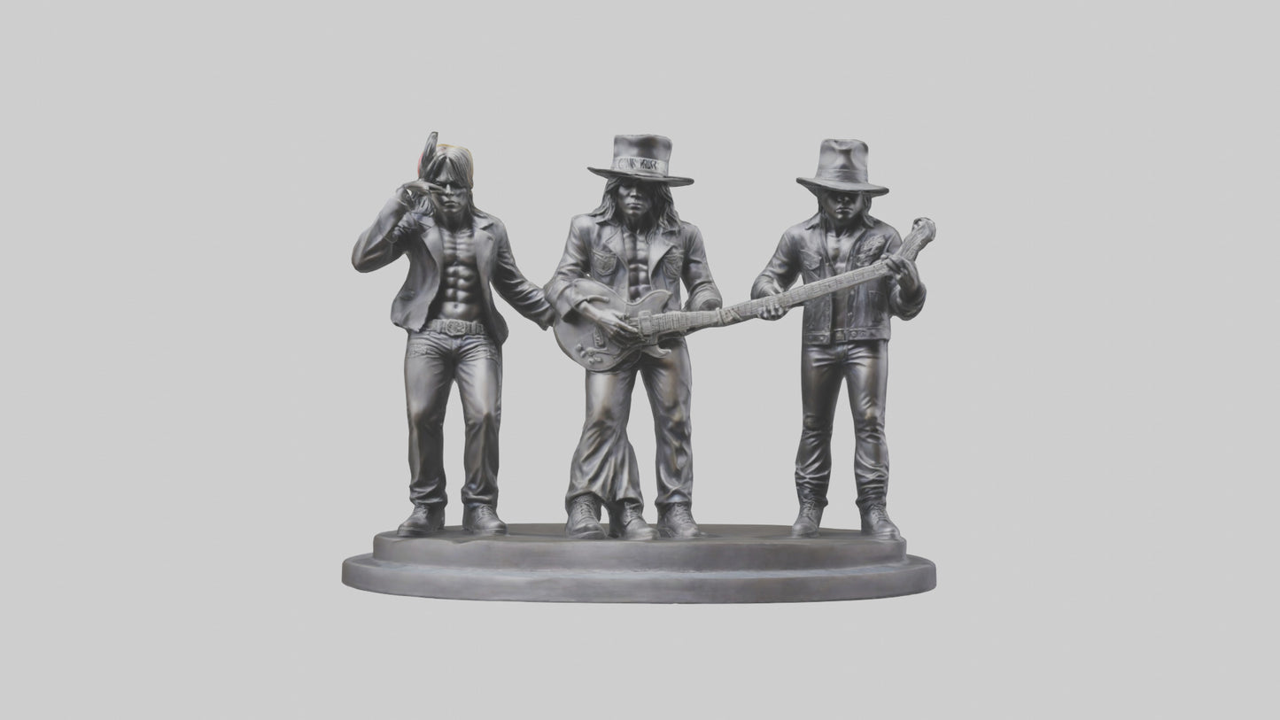 3D model Guns N Roses statue model VR / AR / low-poly