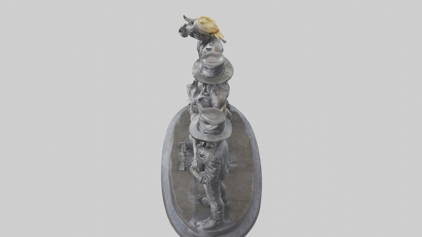 3D model Guns N Roses statue model VR / AR / low-poly