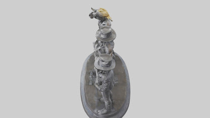 3D model Guns N Roses statue model VR / AR / low-poly