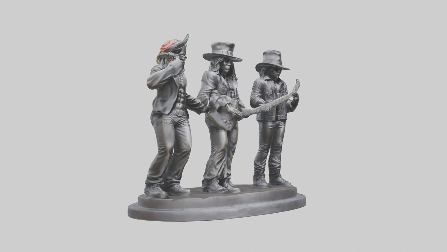 3D model Guns N Roses statue model VR / AR / low-poly