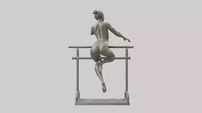 3D model Gymnast on Bars statue model VR / AR / low-poly