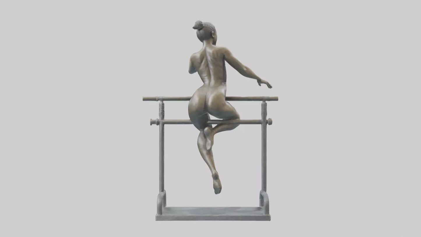3D model Gymnast on Bars statue model VR / AR / low-poly