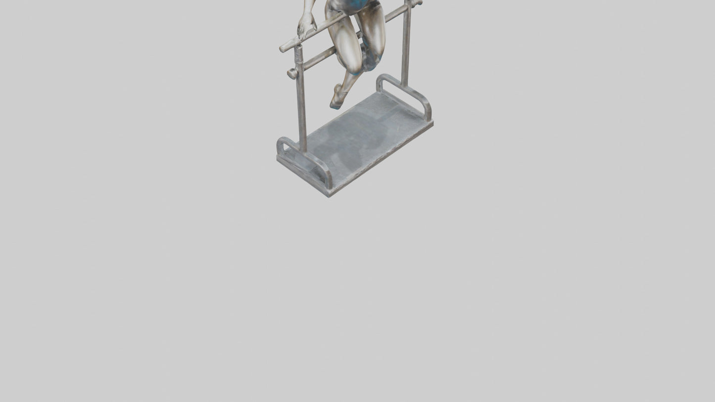 3D model Gymnast on Bars statue model VR / AR / low-poly