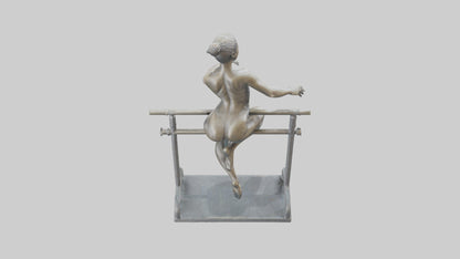 3D model Gymnast on Bars statue model VR / AR / low-poly