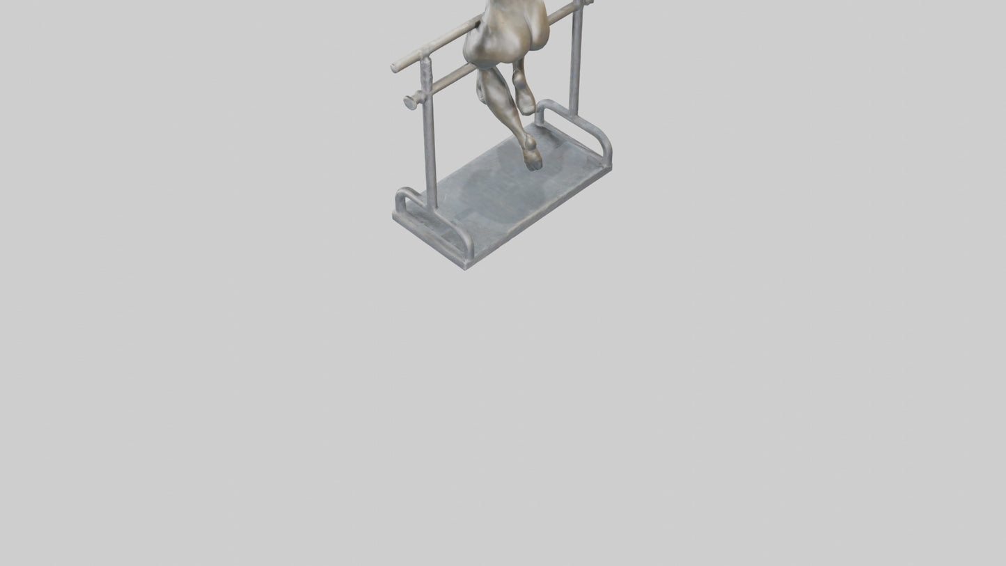 3D model Gymnast on Bars statue model VR / AR / low-poly