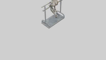 3D model Gymnast on Bars statue model VR / AR / low-poly