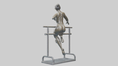 3D model Gymnast on Bars statue model VR / AR / low-poly