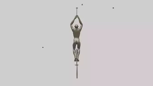 3D model Gymnast on Rings statue model VR / AR / low-poly