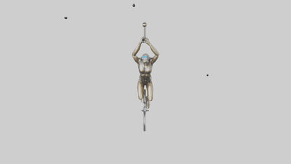 3D model Gymnast on Rings statue model VR / AR / low-poly