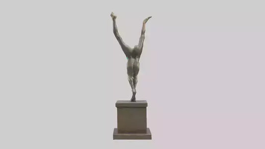 3D model Gymnast Performing a Flip statue model VR / AR / low-poly
