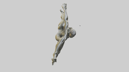 3D model Gymnast Tumbling statue model VR / AR / low-poly