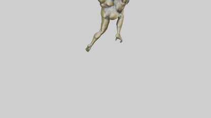 3D model Gymnast Tumbling statue model VR / AR / low-poly