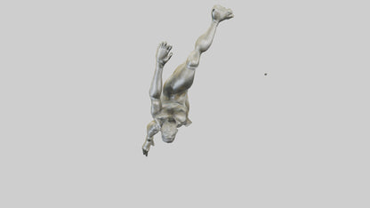 3D model Gymnast Tumbling statue model VR / AR / low-poly