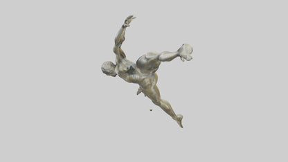 3D model Gymnast Tumbling statue model VR / AR / low-poly