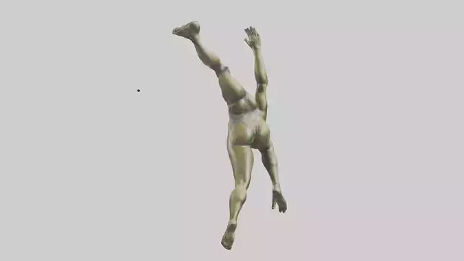 3D model Gymnast Tumbling statue model VR / AR / low-poly