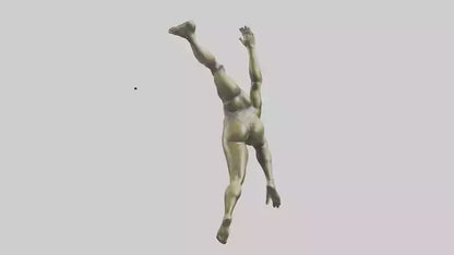 3D model Gymnast Tumbling statue model VR / AR / low-poly