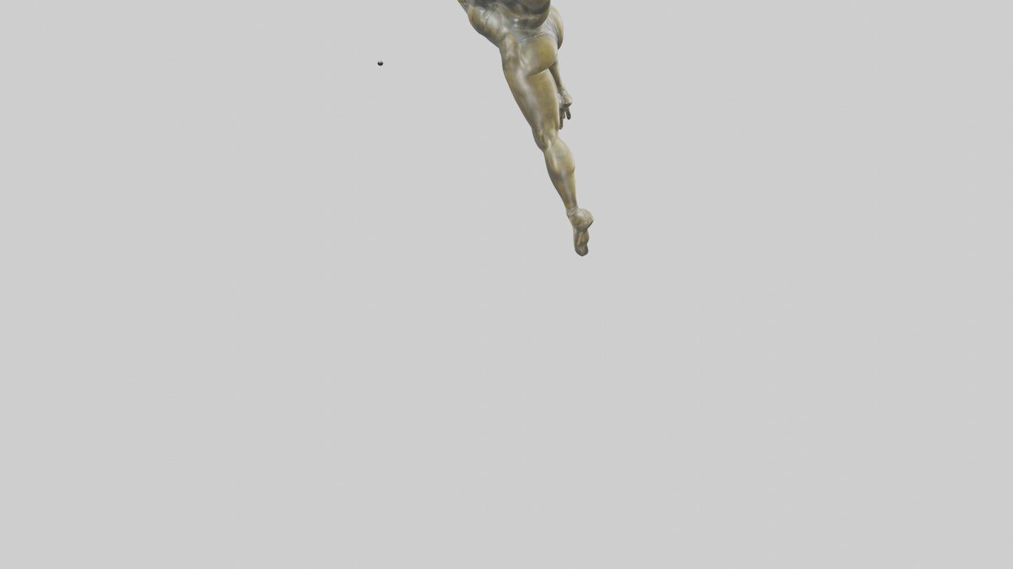 3D model Gymnast Tumbling statue model VR / AR / low-poly