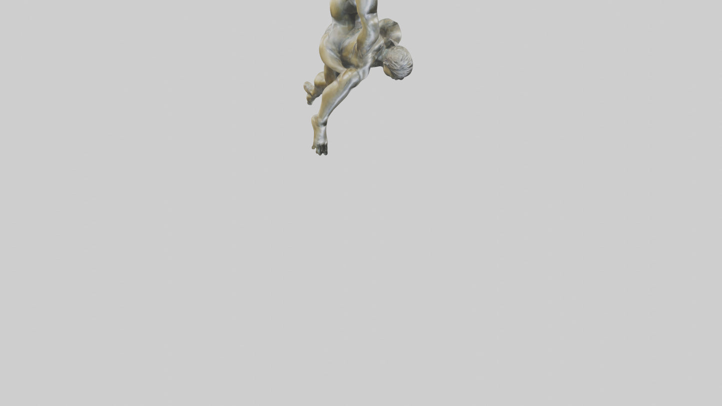 3D model Gymnast Tumbling statue model VR / AR / low-poly