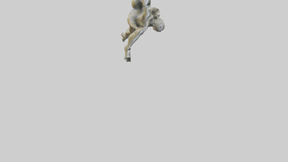 3D model Gymnast Tumbling statue model VR / AR / low-poly