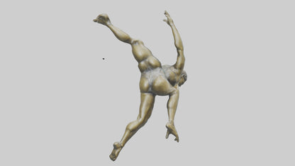 3D model Gymnast Tumbling statue model VR / AR / low-poly