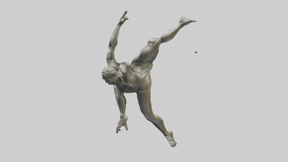 3D model Gymnast Tumbling statue model VR / AR / low-poly