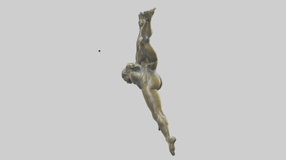 3D model Gymnast Tumbling statue model VR / AR / low-poly