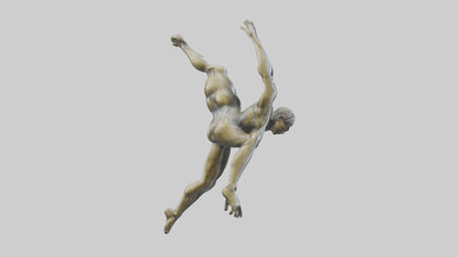 3D model Gymnast Tumbling statue model VR / AR / low-poly