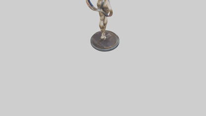Gymnast with Ribbon statue model VR / AR / low-poly