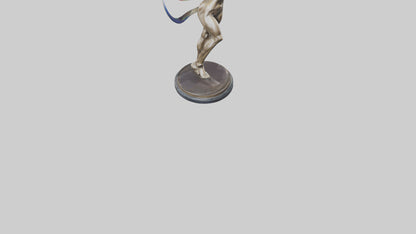 Gymnast with Ribbon statue model VR / AR / low-poly