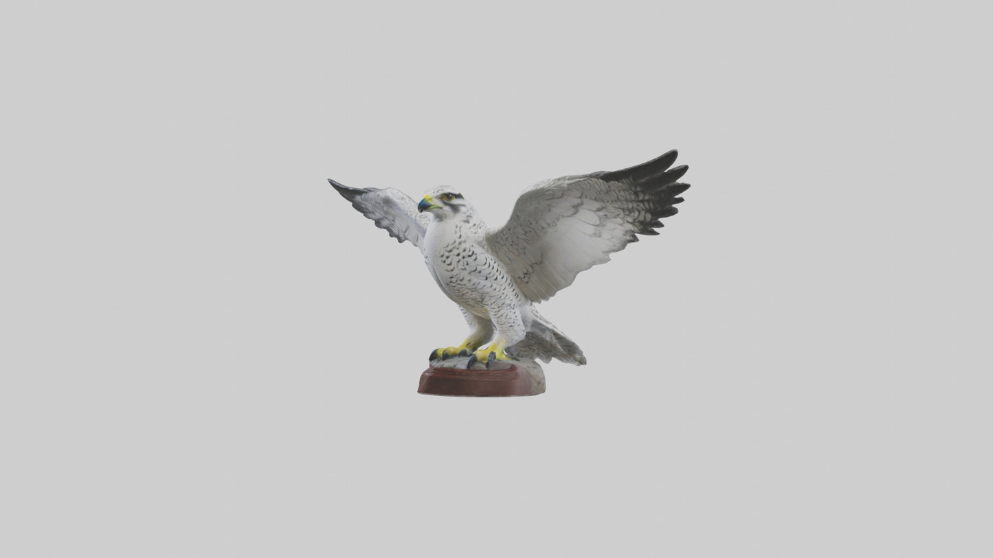3D model Gyrfalcon statue model VR / AR / low-poly
