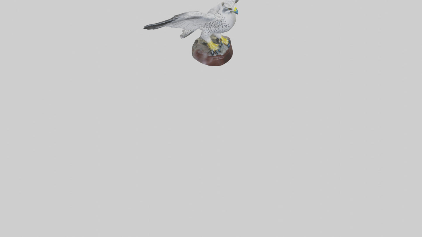 3D model Gyrfalcon statue model VR / AR / low-poly