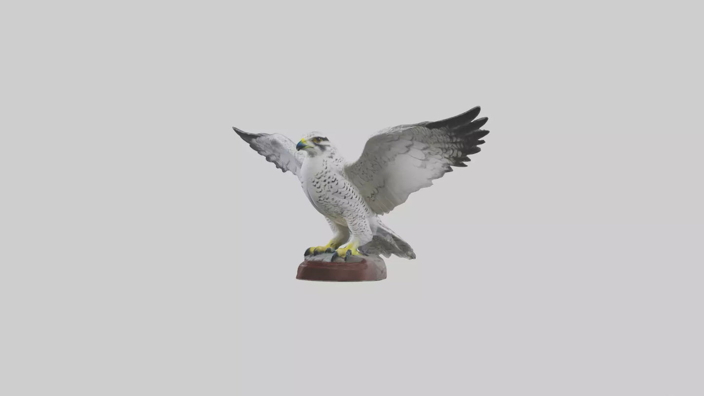 3D model Gyrfalcon statue model VR / AR / low-poly