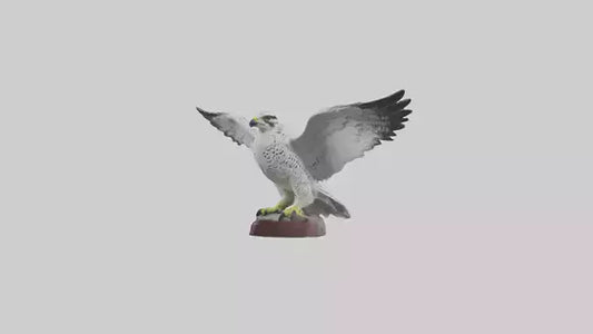 3D model Gyrfalcon statue model VR / AR / low-poly