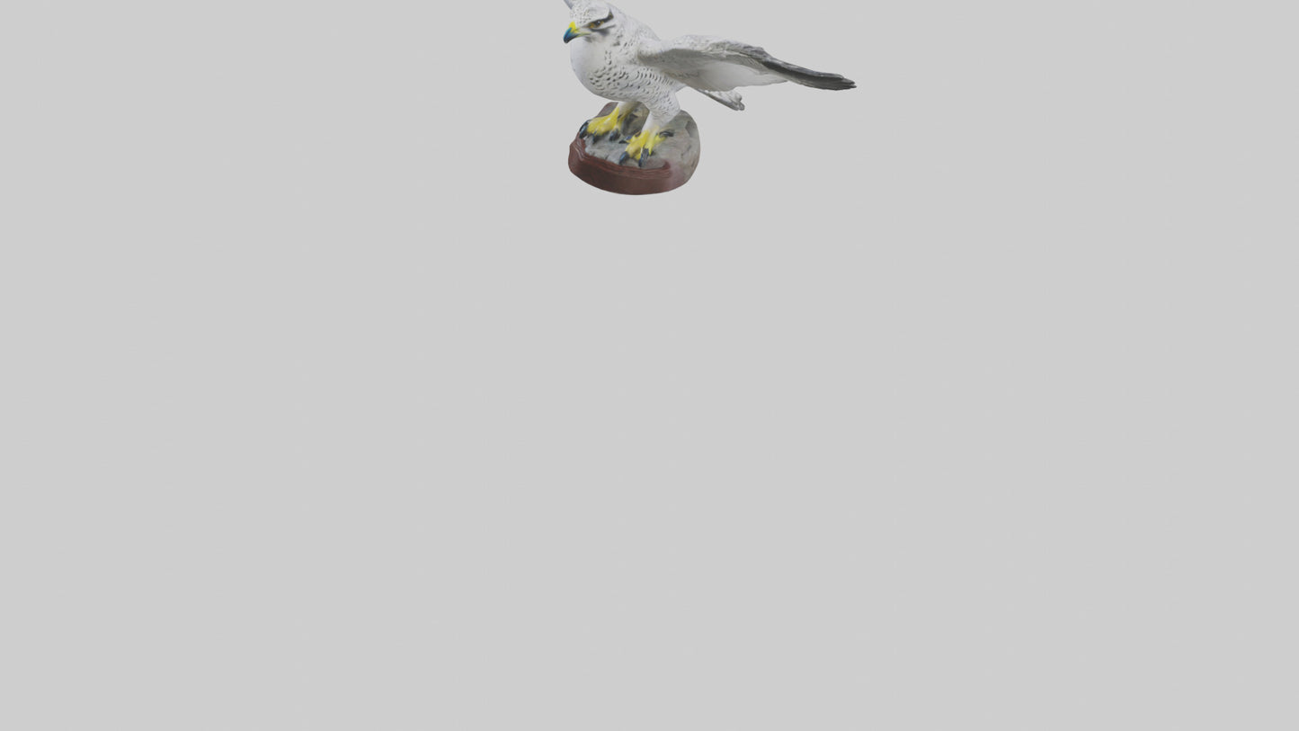 3D model Gyrfalcon statue model VR / AR / low-poly