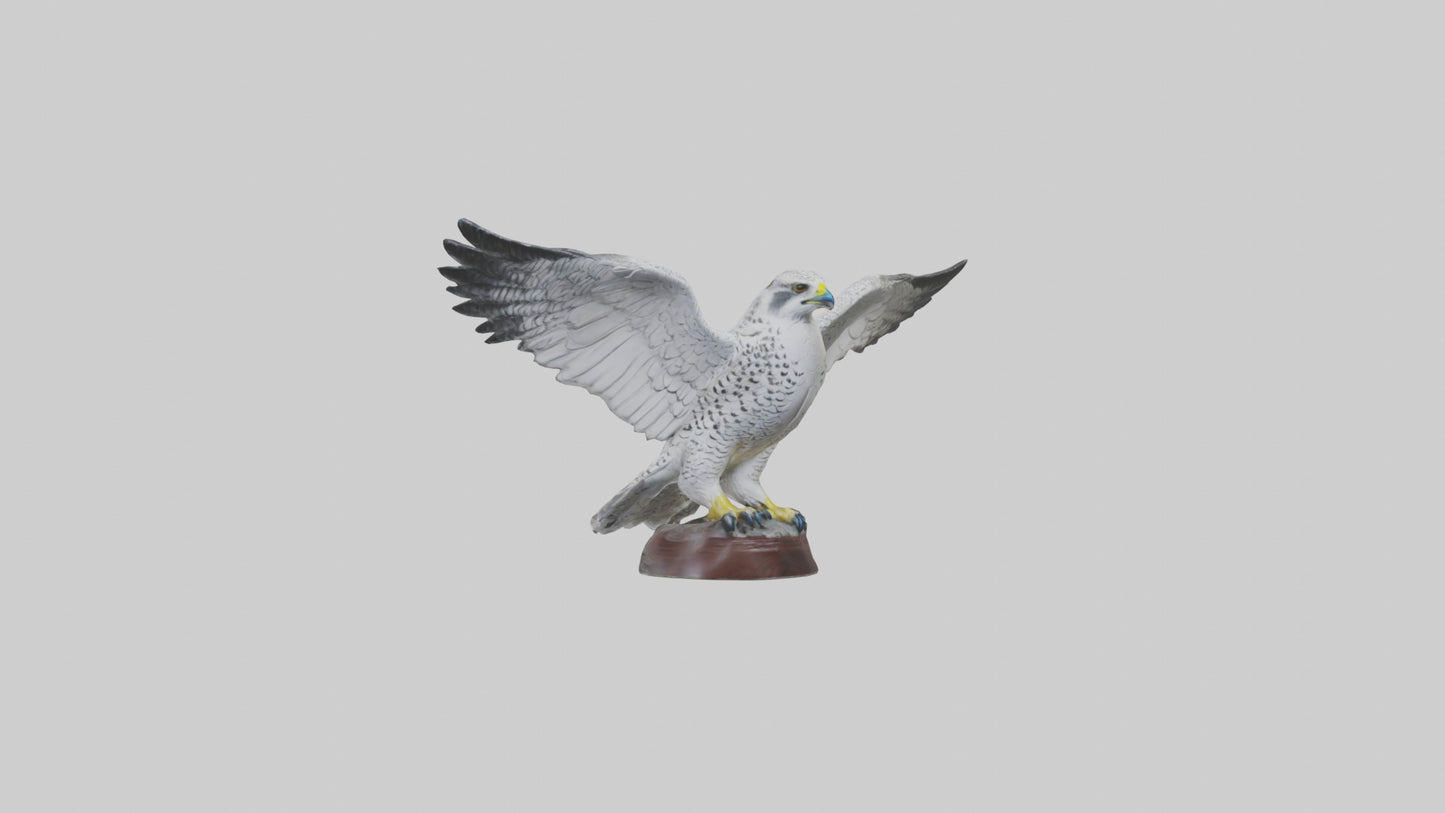 3D model Gyrfalcon statue model VR / AR / low-poly