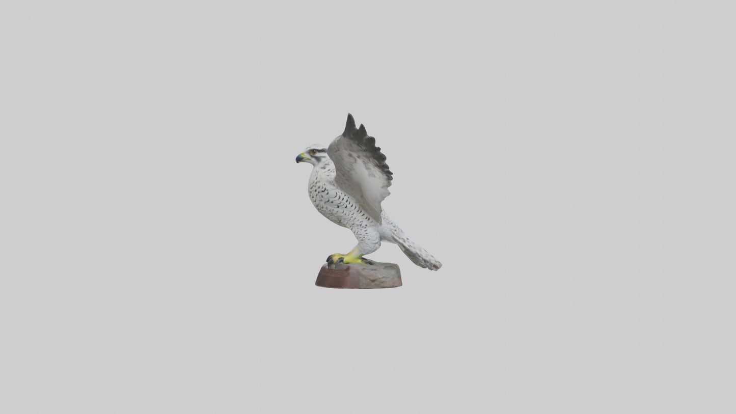 3D model Gyrfalcon statue model VR / AR / low-poly