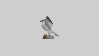 3D model Gyrfalcon statue model VR / AR / low-poly