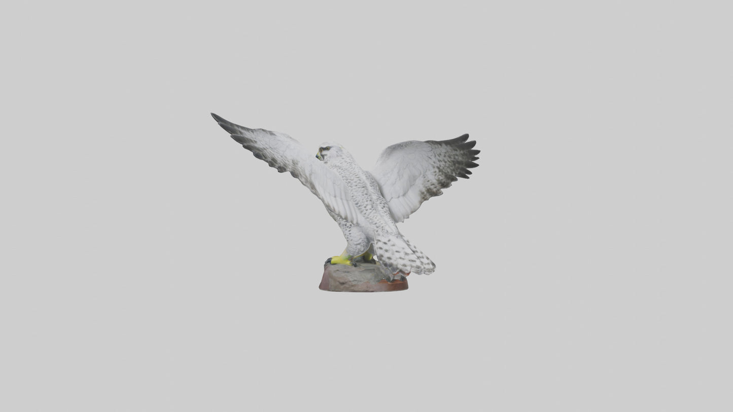 3D model Gyrfalcon statue model VR / AR / low-poly