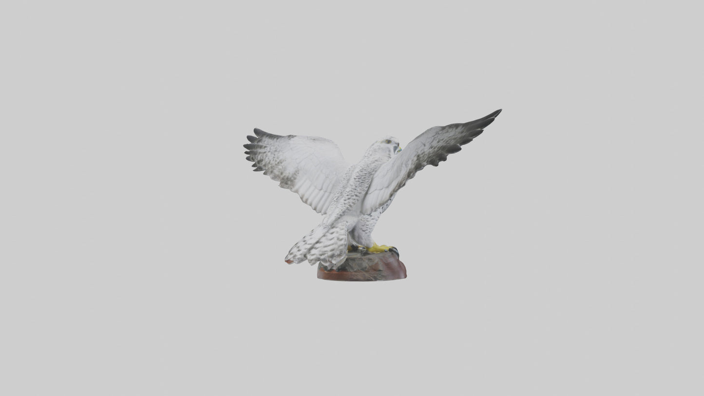 3D model Gyrfalcon statue model VR / AR / low-poly