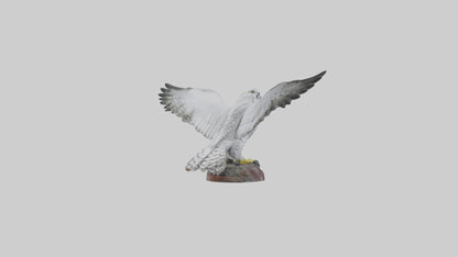 3D model Gyrfalcon statue model VR / AR / low-poly