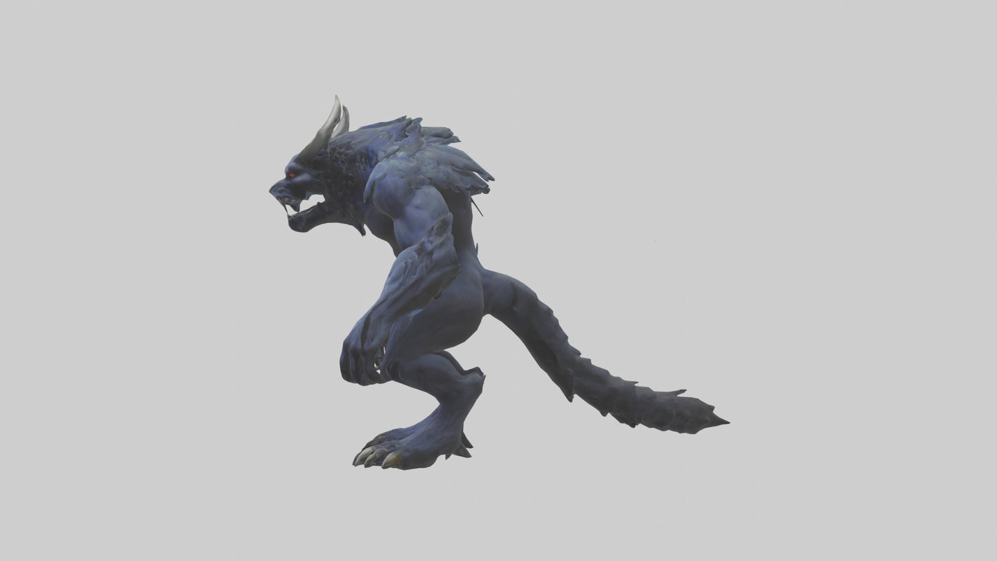 3D model Hades Beast model VR / AR / low-poly
