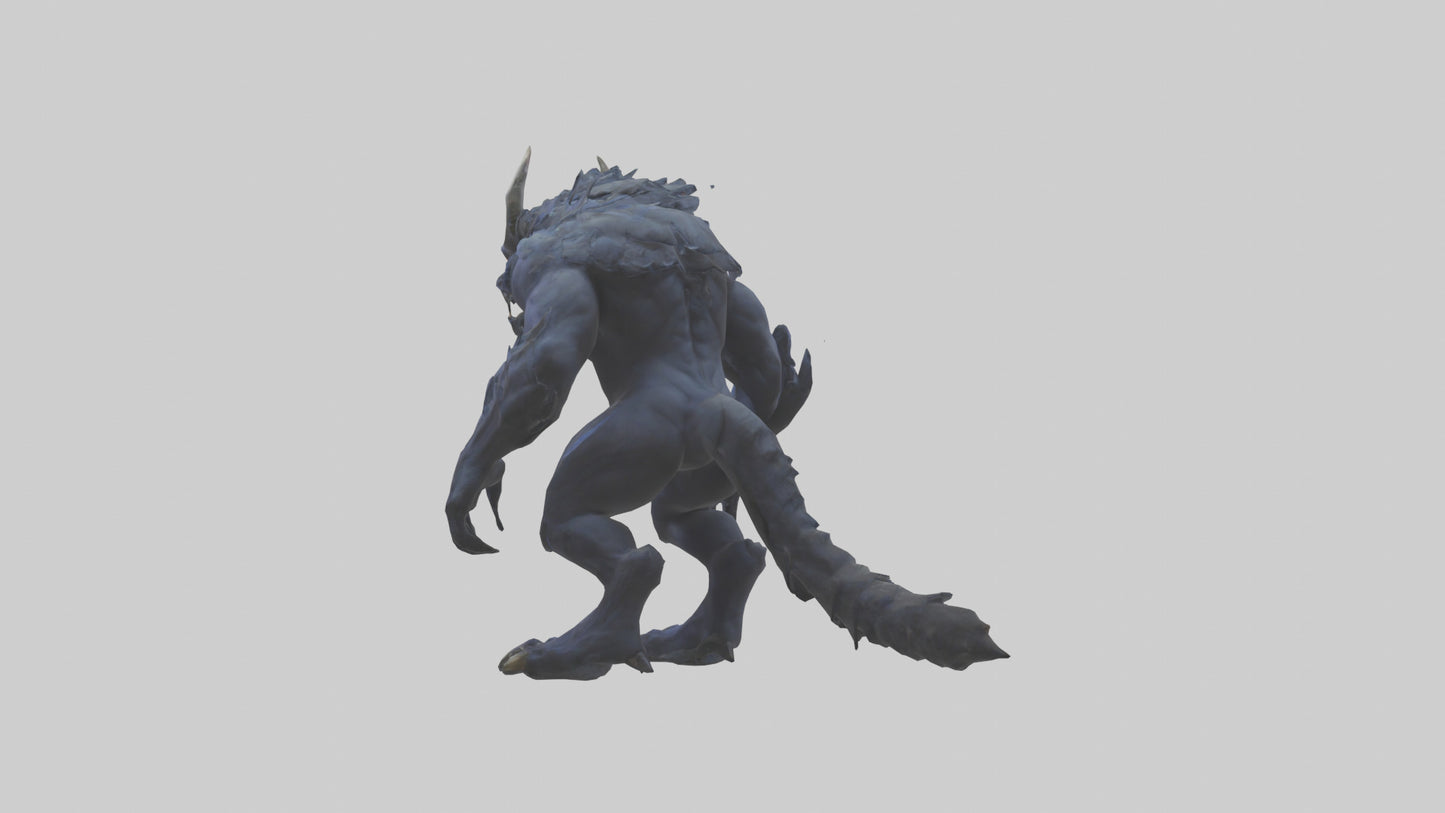 3D model Hades Beast model VR / AR / low-poly